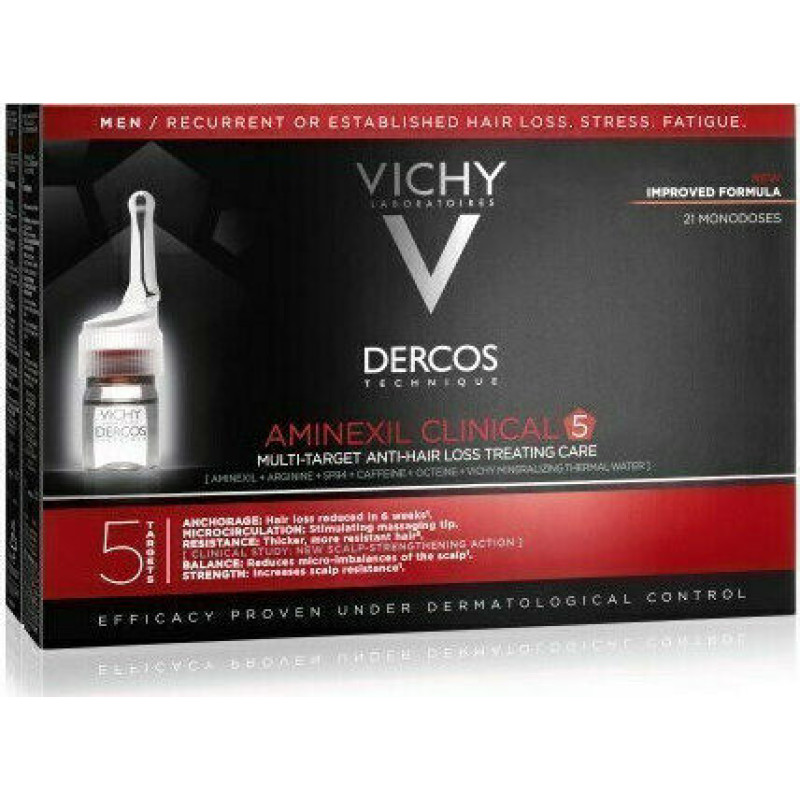 DERCOS AMINEXIL CLINICAL 5 HOMME 21X6ML